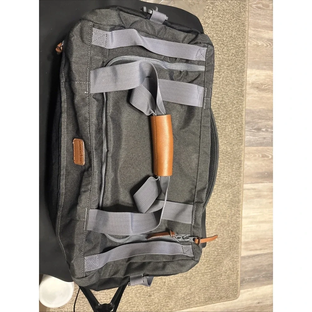 Lands' End Duffel Bag Gray Weekender Travel Gym Carry On Overnight 20x9
